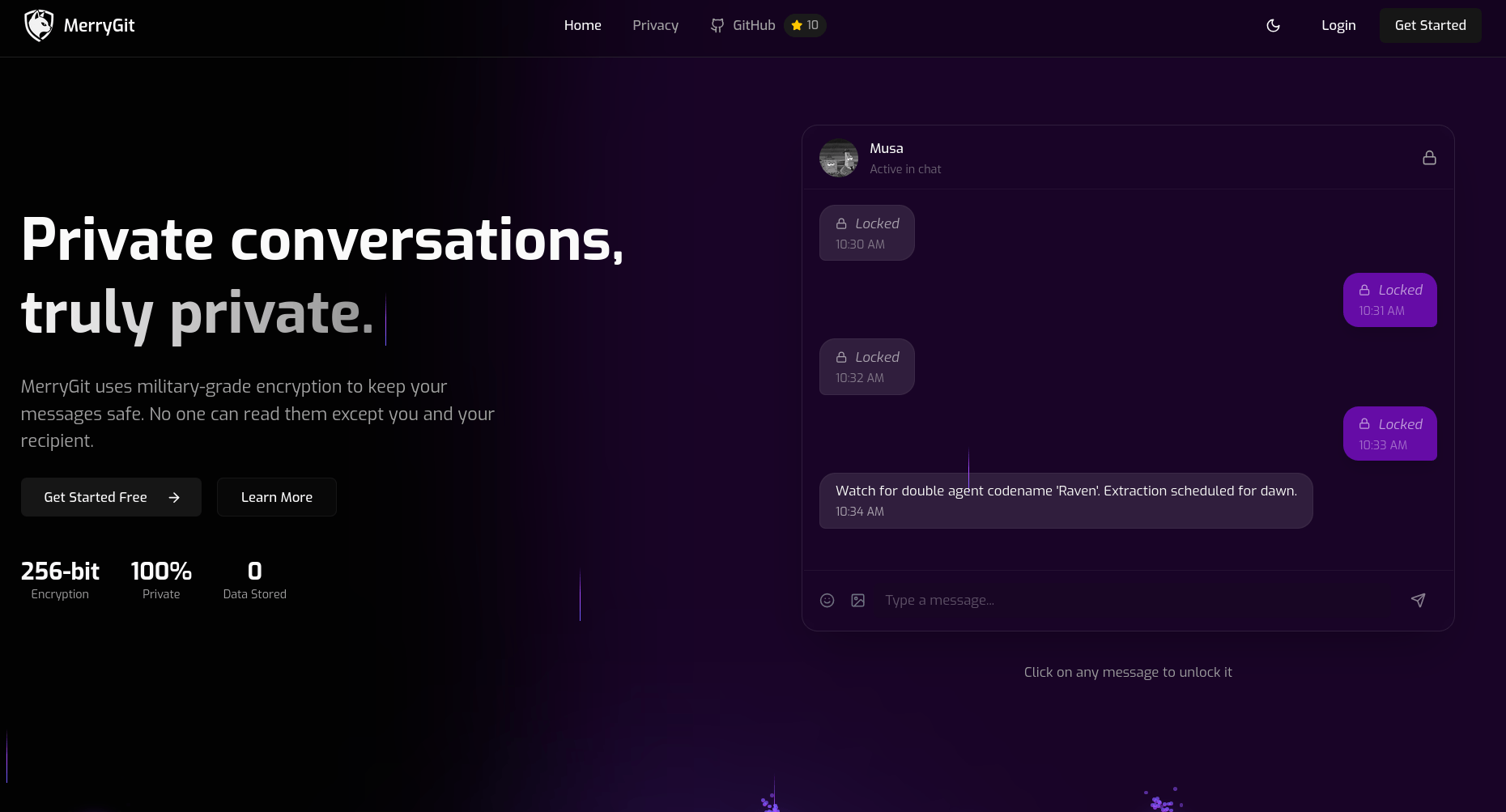 MerryGit Messaging Preview
